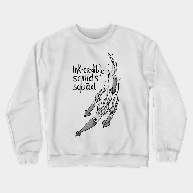 Ink-credible Squids' Squad Crewneck Sweatshirt by GiuliaM